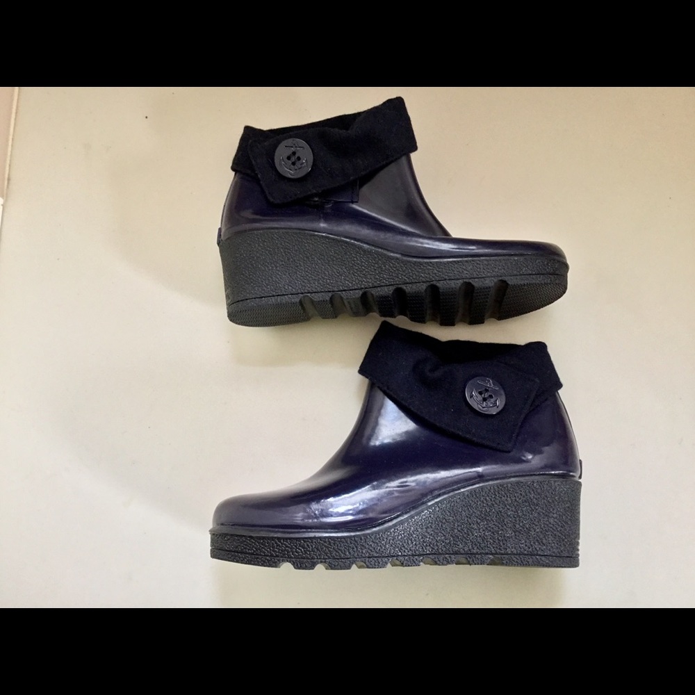 Women’s Sperry Topsider Rainboot/Wedge Navy 10M